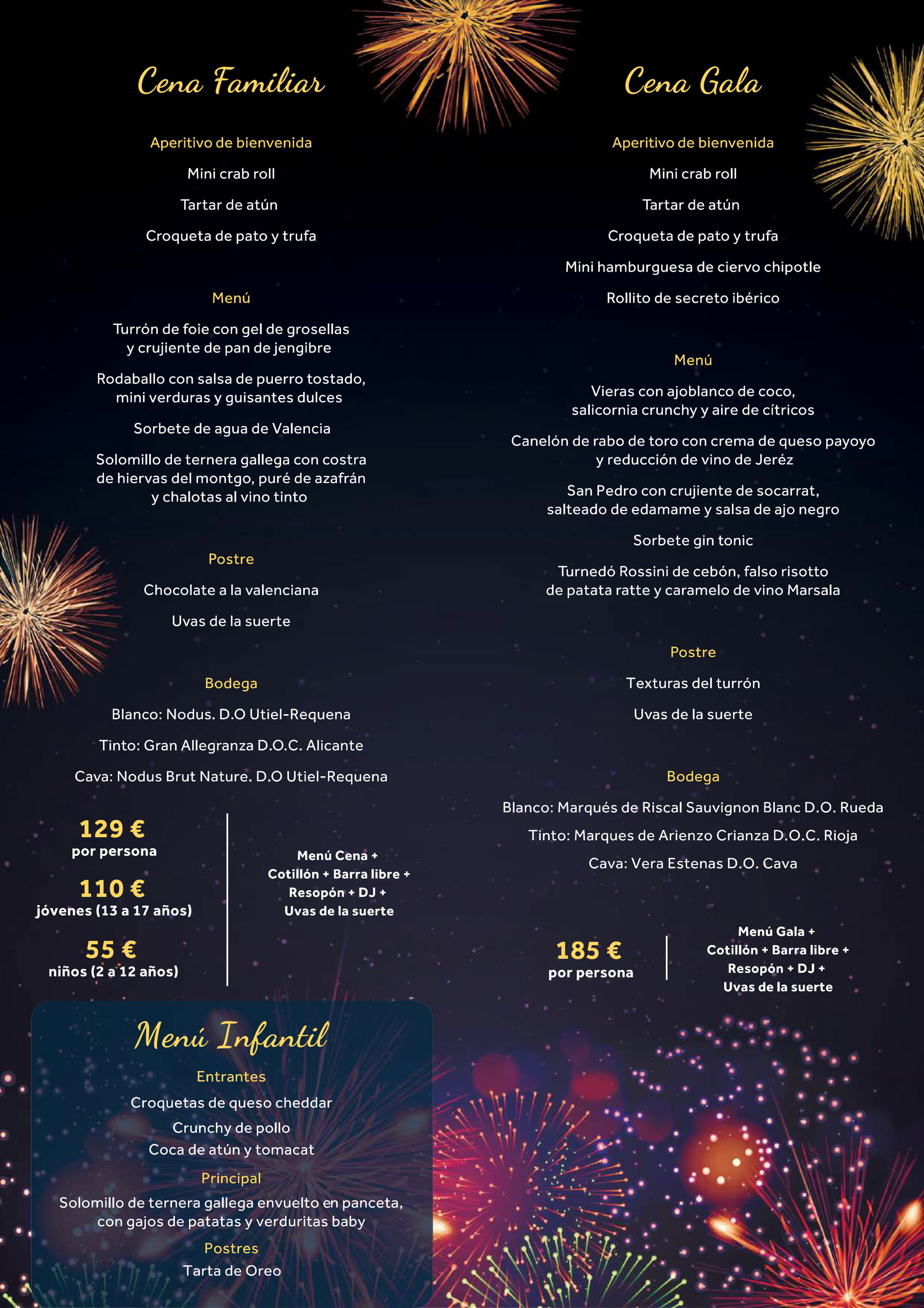 Imagen: Menús gala y familiar – Hotel Dénia Marriott La Sella Golf Resort & Spa