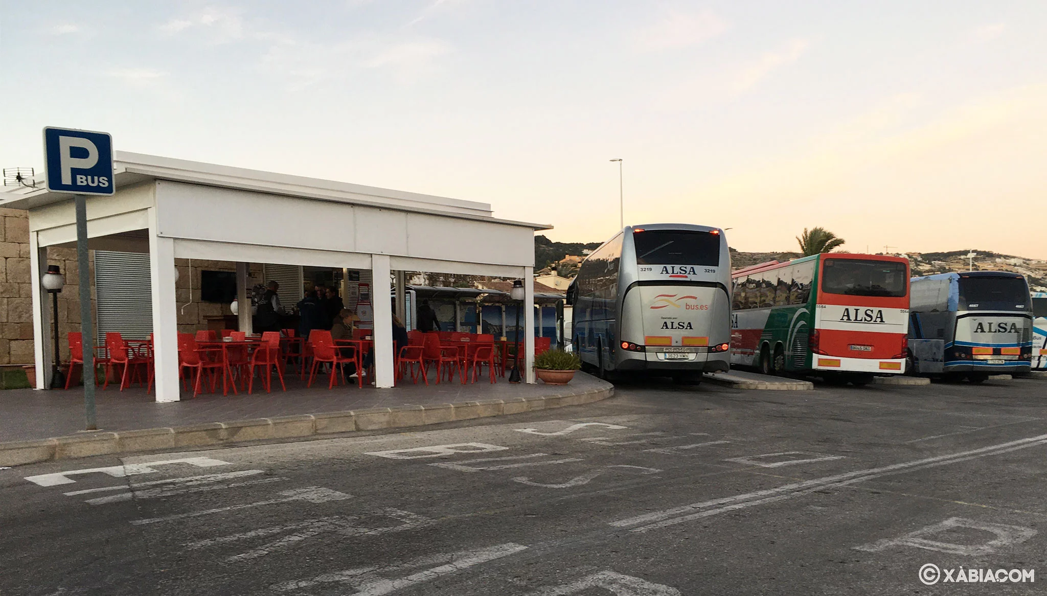 Cafetería que da servicio a la estación de autobuses de Jávea
