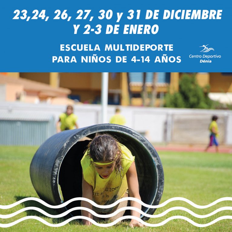 Cartel de la Escuela Multideporte de Centro Deportivo Dénia