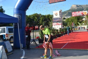 Nasio Cardona tras pasar la meta