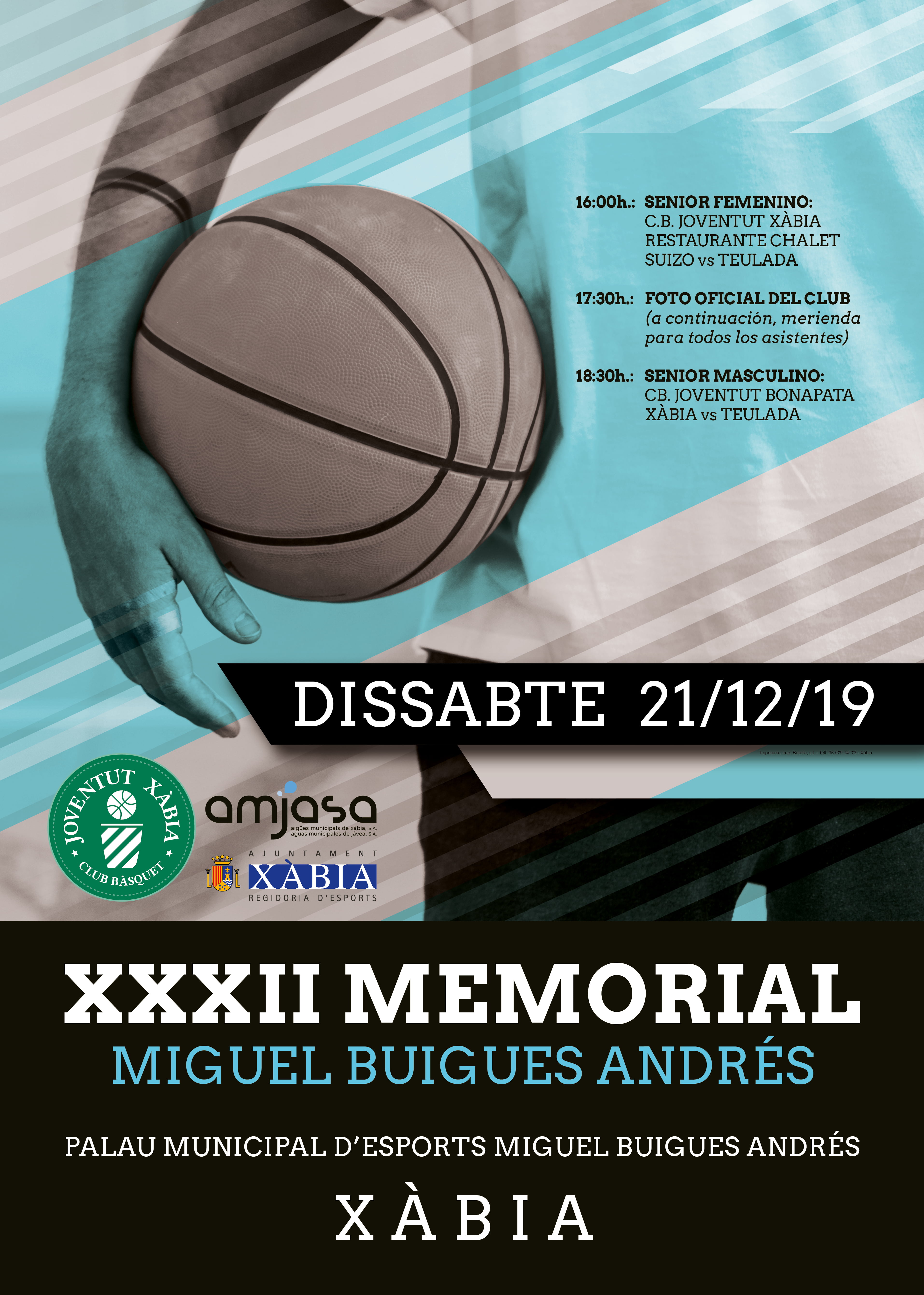 Poster Memorial Miguel Buigues -Basquet Xàbia 2019