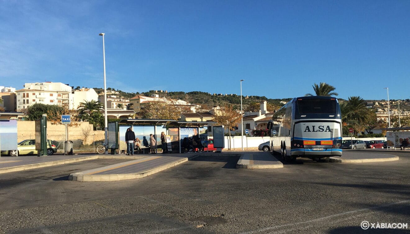 Vista general de la estación de autobuses de Jávea
