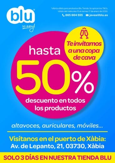Oferta de un 50% de descuento en Blu