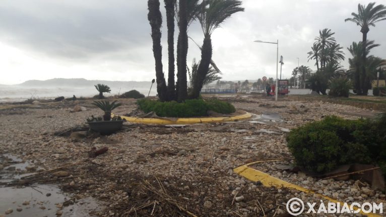 Consecuencias del temporal en el Puerto de Xàbia