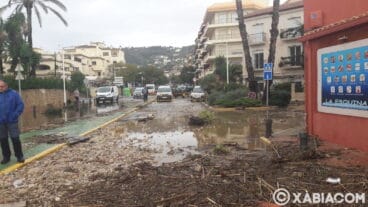Destrozos en el inicio del Paseo de Marina Española