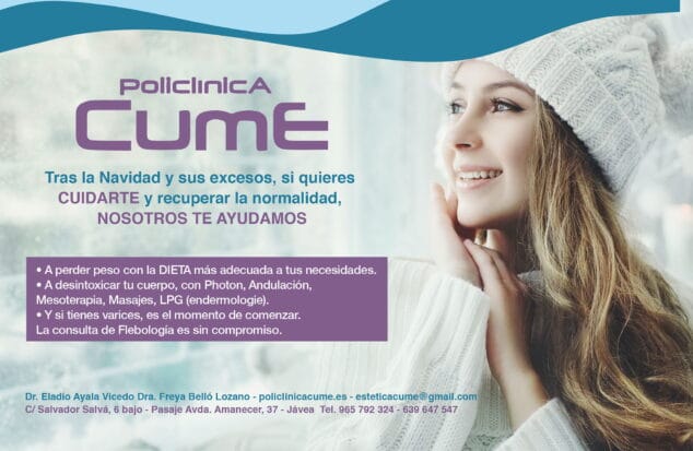 Imagen: Flyer Policlínica CUME Enero 2020: te ayudan a volver a la normalidad tras la Navidad