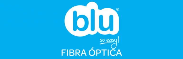 Logotip de Blu, operador de telefonia mòbil, Internet i televisió a Xàbia
