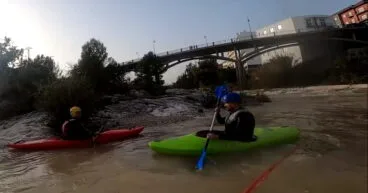 Los jóvenes descendiendo el río Gorgos
