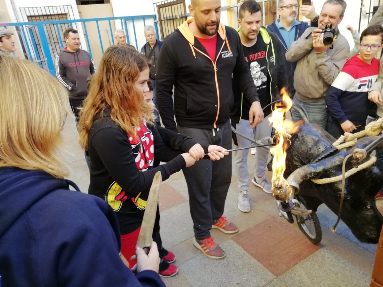 Momento de 'embolar' el carretón