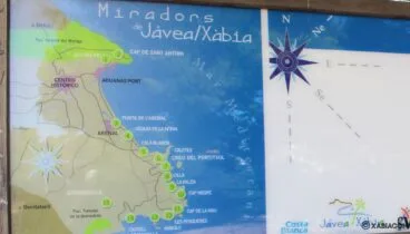Plano de la ruta de los miradores, en el que puedes encontrar Les Pesqueres