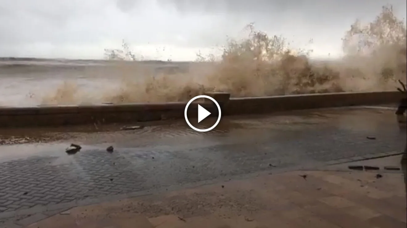 Temporal Gloria en la playa de la Grava