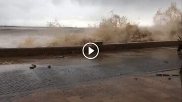 Temporal Gloria en la playa de la Grava