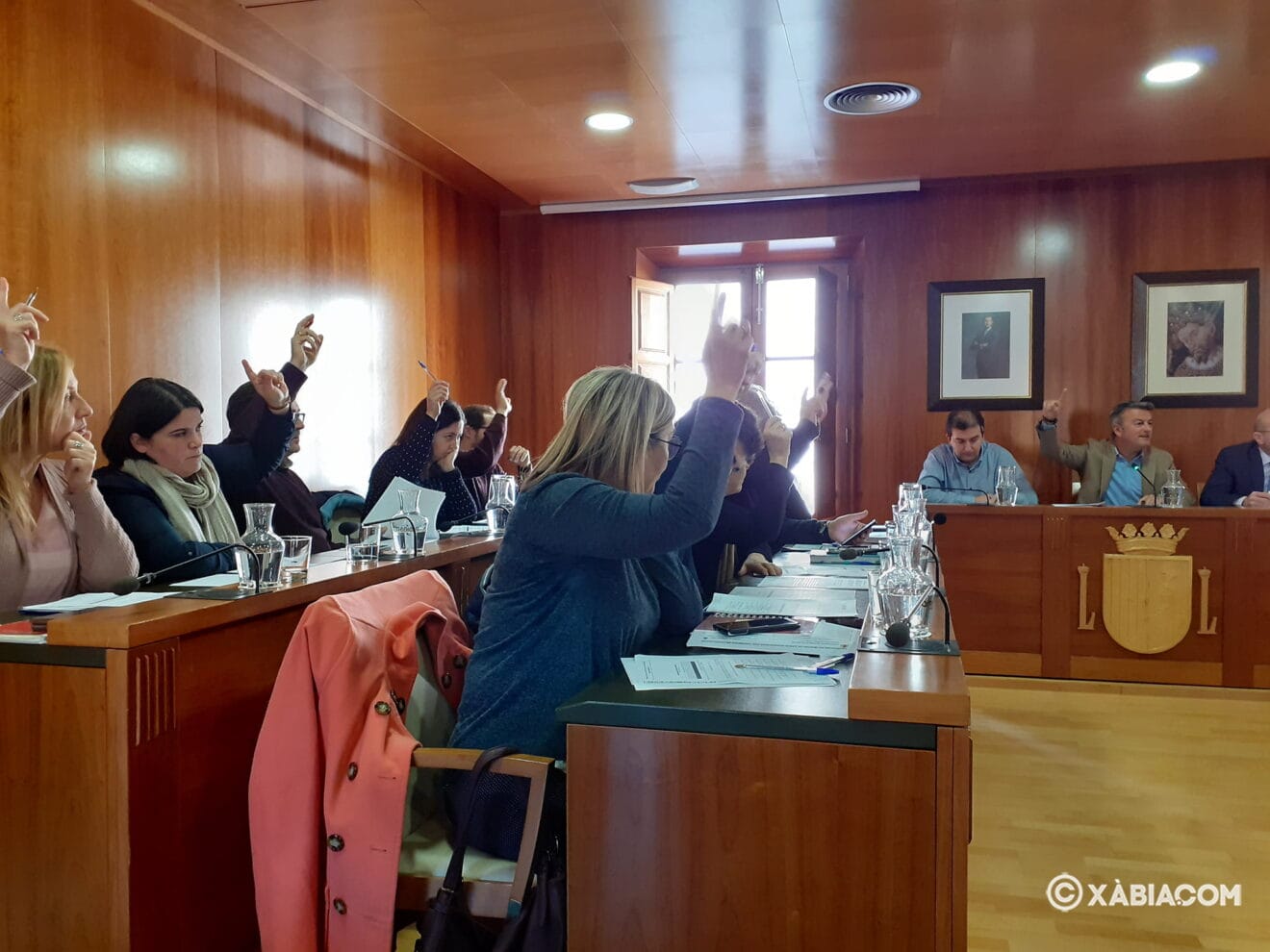 Votación del PSOE en el pleno municipal