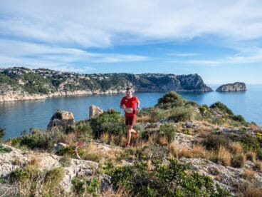 Atleta en la Granadella Trail
