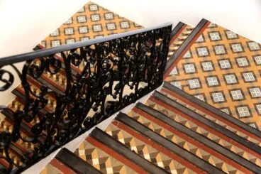 Baldosas de barro originales de la Casa Palacio