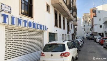 Calle Historiador Chabàs de Xàbia, donde se sitúa el Registro de la Propiedad Nº 1
