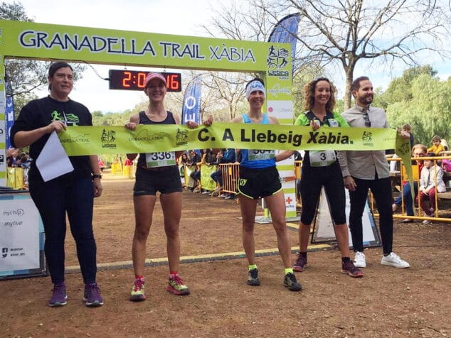 Imagen: Las tres primeras clasificadad en el Granadella Trail