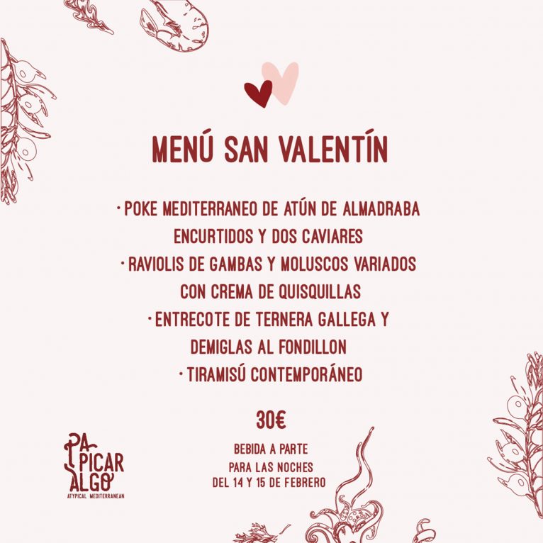 Menú de San Valentín - Pa Picar Algo