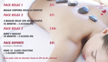 Packs de regalo deportivos o de relax en Centro Deportivo Dénia