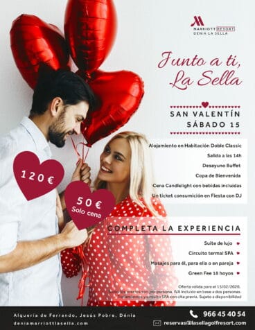 San Valentín en el Hotel Dénia Marriott La Sella Golf Resort & Spa