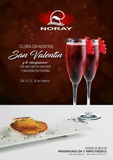 Invitación especial por San Valentín en Restaurante Noray