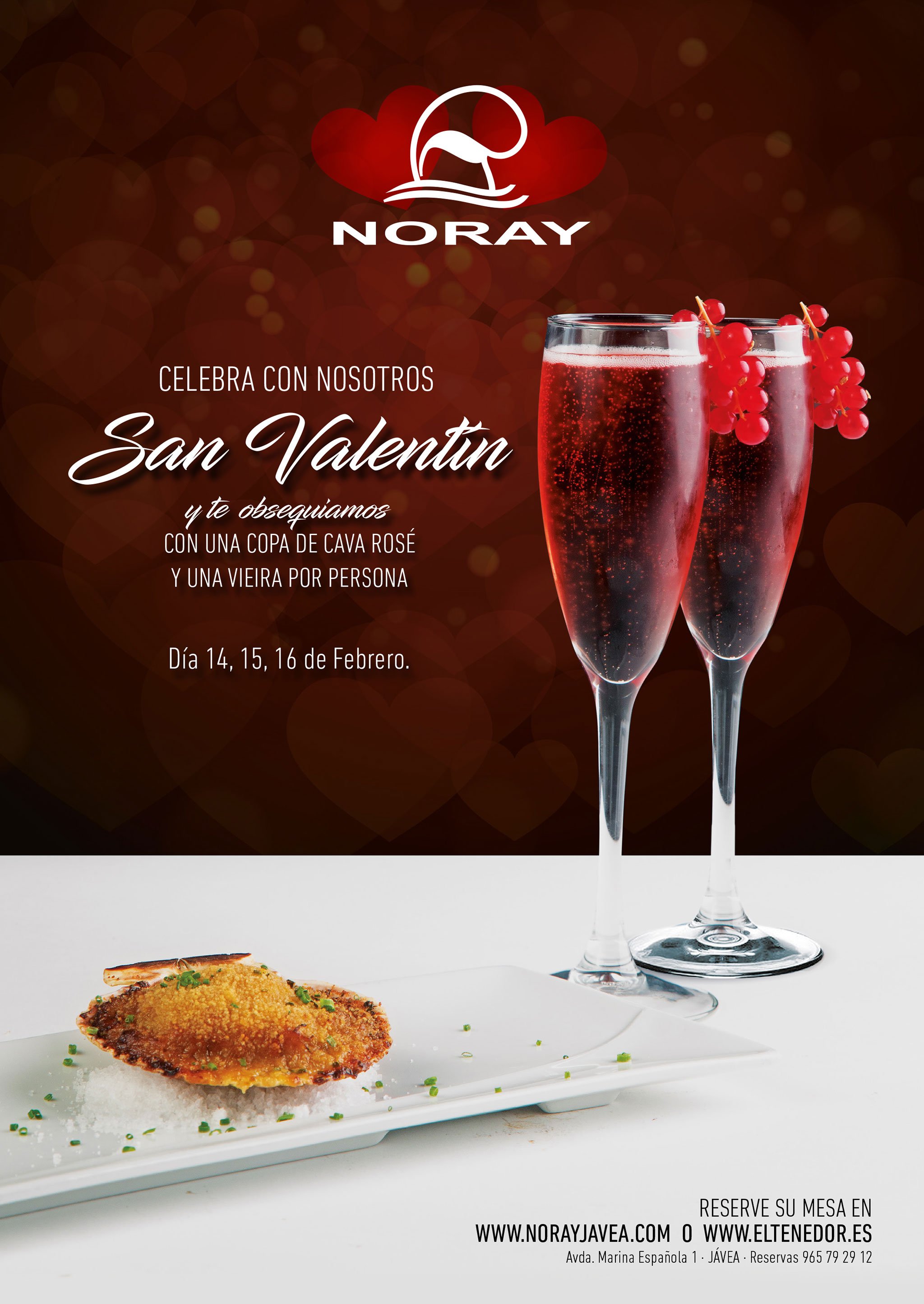 Celebra San Valentín en Restaurante Noray