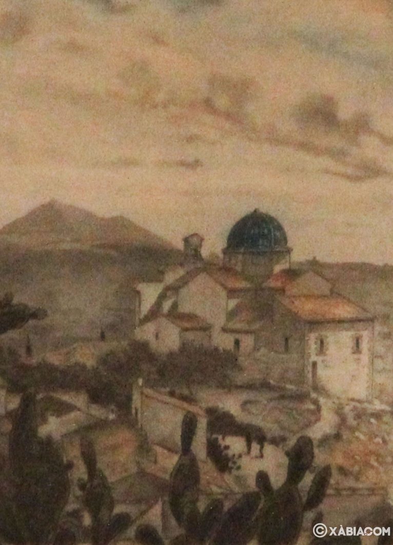 Vista de los tejados del casco antiguo de Xàbia, obra de André Lambert