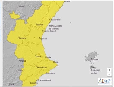 Alerta amarilla por lluvias lunes