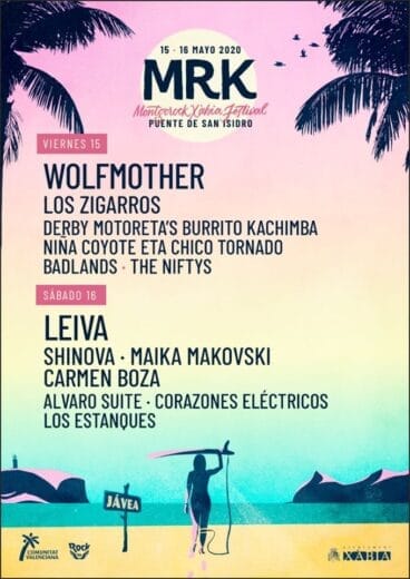 Cartel de artistas del Montgorock por días