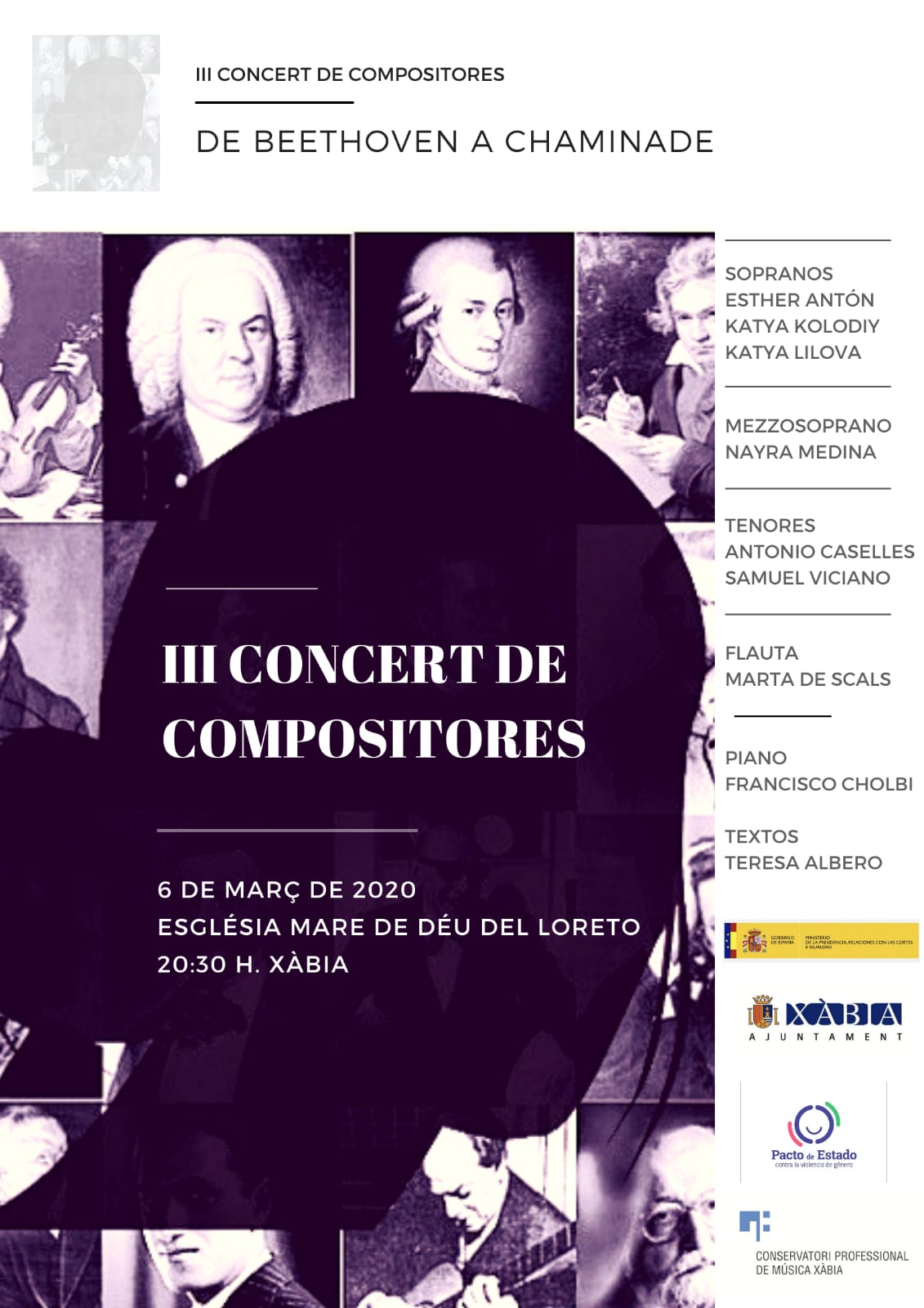 Cartel del concierto de Compositoras