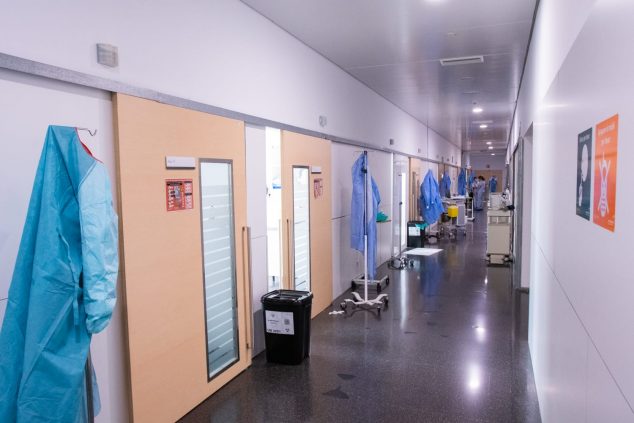 Imagen: Circuito específico de coronavirus en el Hospital de Dénia