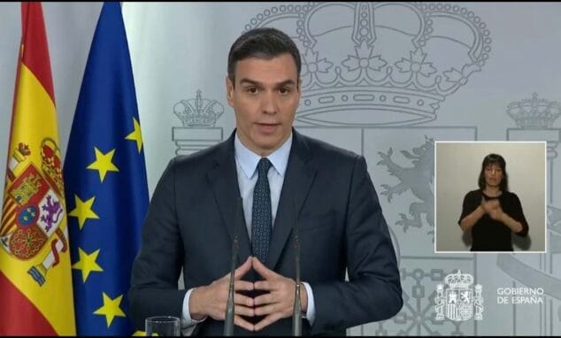 Imagen: Comparecencia de Pedro Sánchez