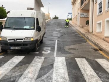 Limpieza en Benitatxell contra el coronavirus