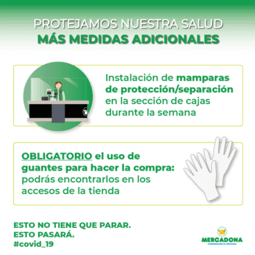Medidas de prevención por el coronavirus en Mercadona