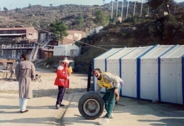 Pepe Bellés en las pruebas del Camel Trophy