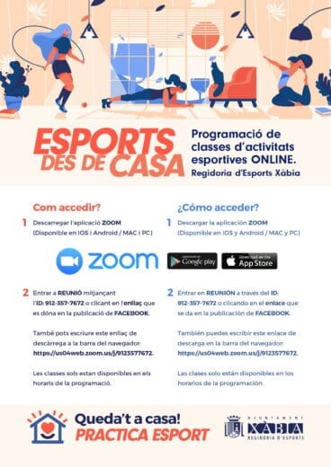 Programación de clases deportivas online