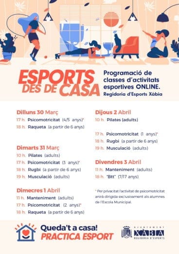 Programación de clases deportivas online