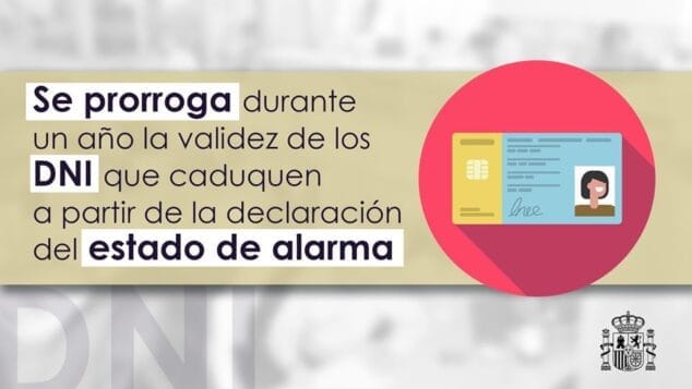 Imagen: Prorroga validez del DNI