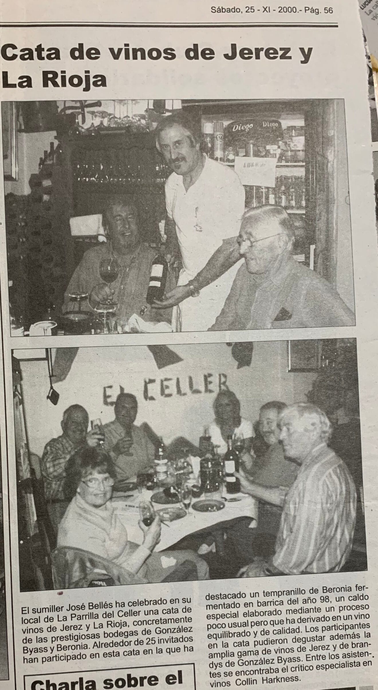 Publicación de la Cata realizada en el año 2000