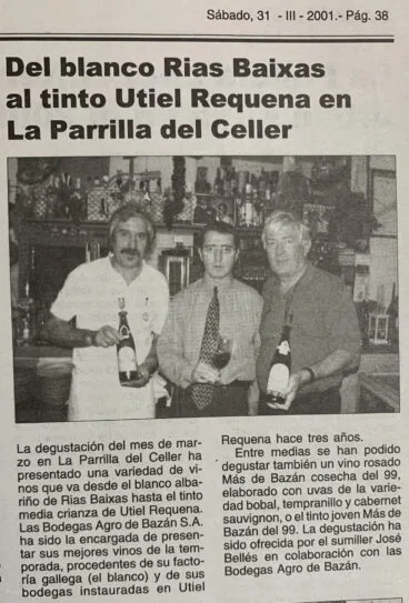 Publicación en prensa comarcal sobre las catas en Xàbia