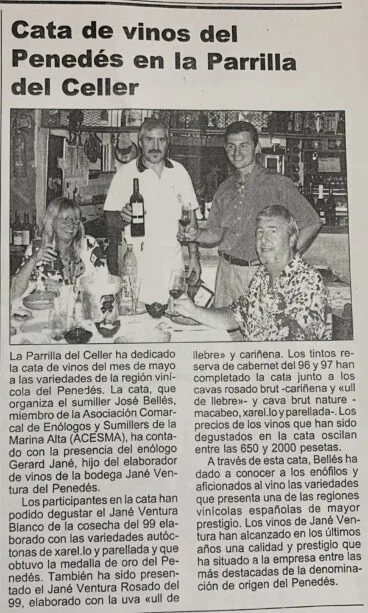 Una de las catas de la Parrilla del Celler