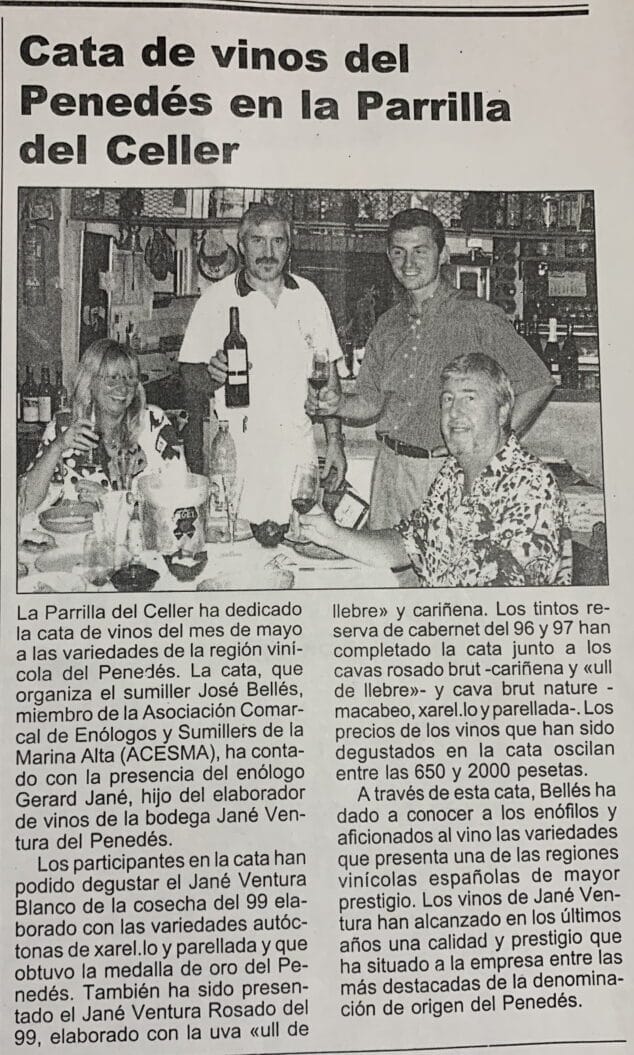 Imagen: Una de las catas de la Parrilla del Celler