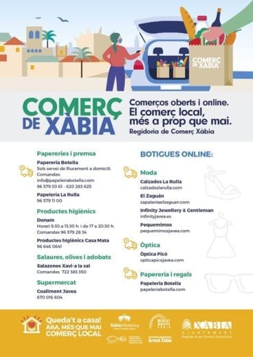Comercios abiertos en Xàbia