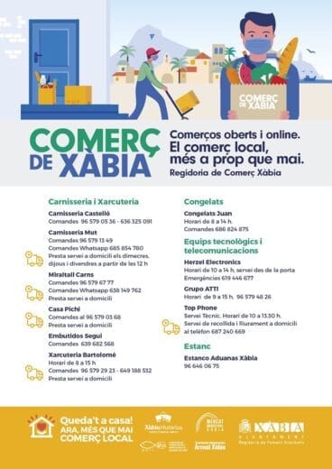 Comercios que dan servicio en Xàbia