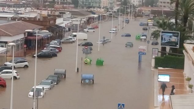 Imagen: Playa del Arenal inundada - Pascua 2019