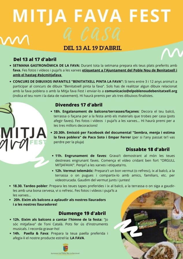 Imagen: Programación Mitjafavafest a Casa