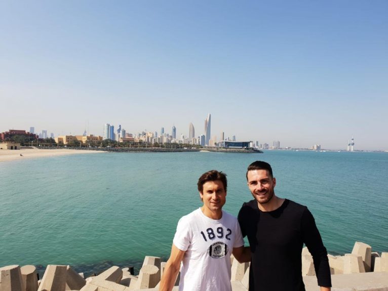 Хави Торрес с Дэвидом Феррером в Кувейте