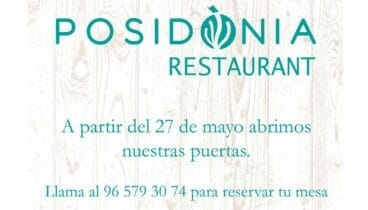 Reapertura de Restaurante Posidonia en Xàbia