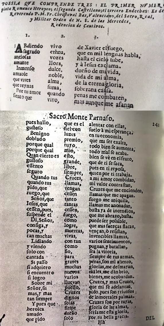 Imagen: Texto de la poesía en tres