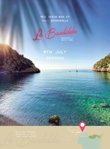 Cartel anunciador de la apertura de La Bandideta